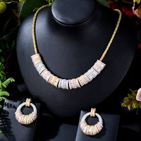 soramoore gorgeous luxury shing charm diy necklace earrings jewelry sets high quality cubic zircon party show gift accessories