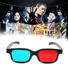 Горячая распродажа! 3D очки в черной оправе, красные, синие, для домашнего кинотеатра