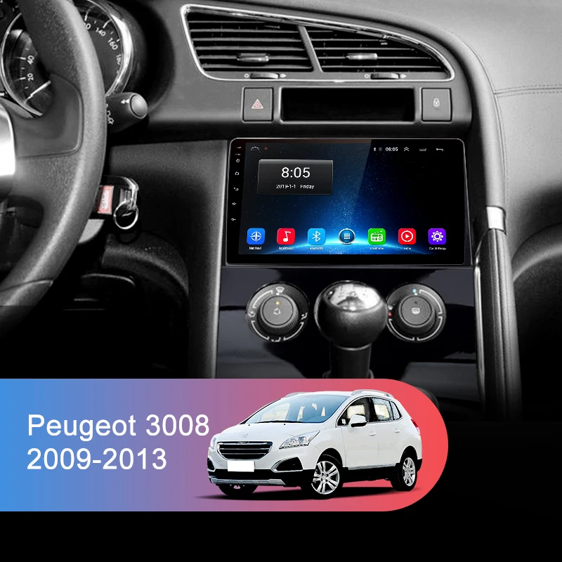Junsun V1 2G + 32G Android 9 0 для Peugeot 3008 2009 2010 2011 2013 автомобильный Радио Мультимедиа Видео