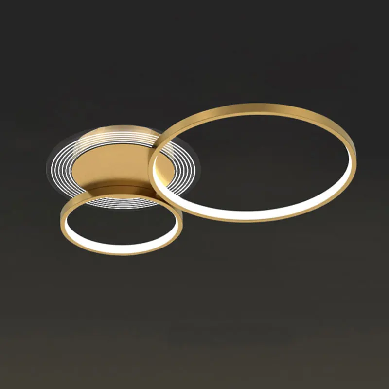 

Потолочная люстра, светодиодная золотистая для гостиной, спальни, столовой, кухни