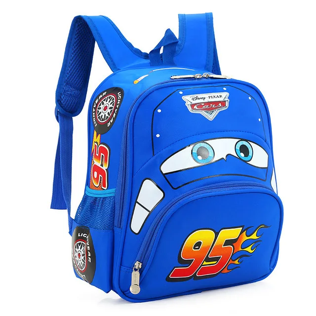 Disney kindergarten cartoon Travel bag 3D waterproof 95 car boys 2-5 years old children backpack