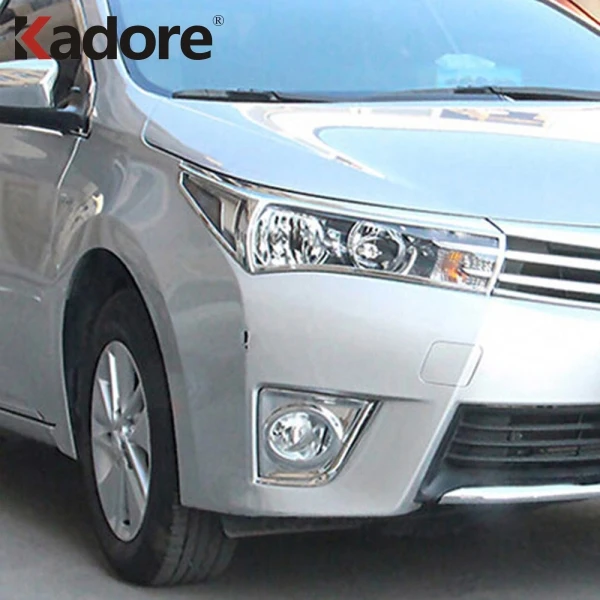 Колпачки для автомобильных фар Toyota Corolla E170 2014 2015 2016 хромированные колпачки