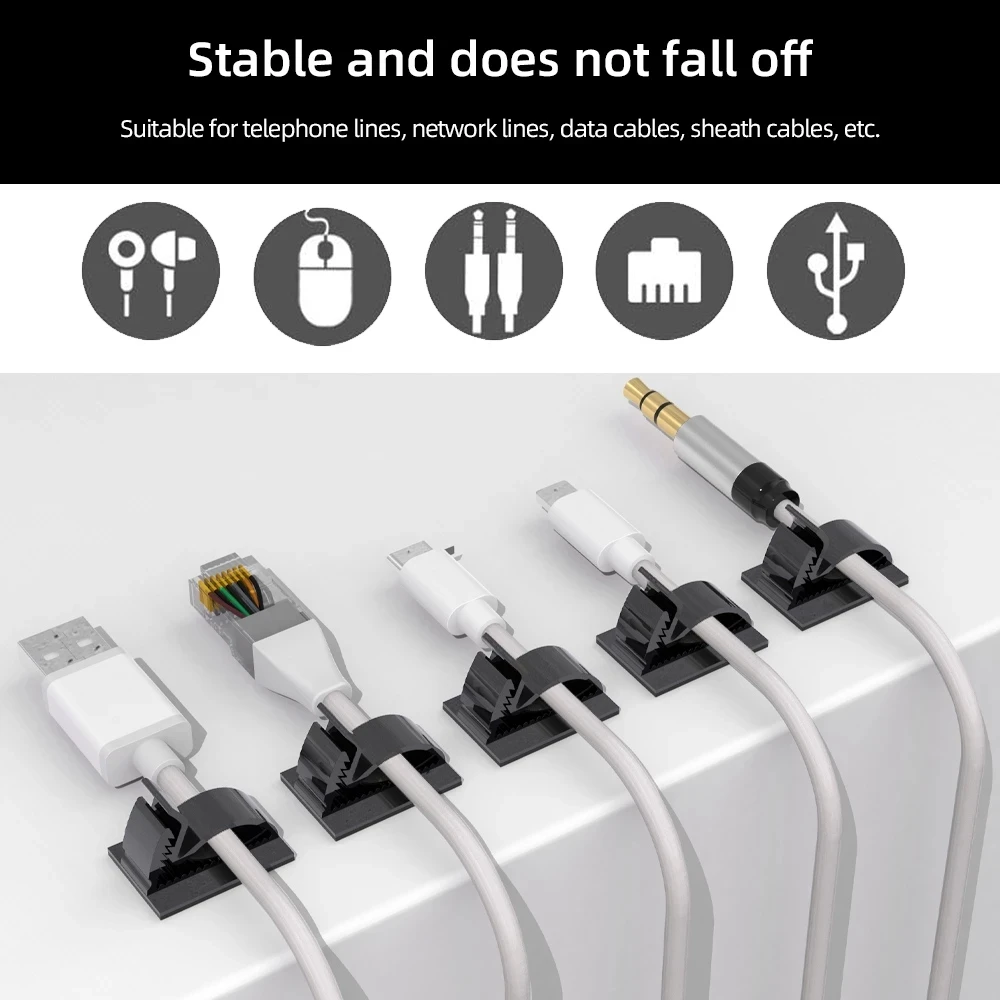 Фото Клейкий органайзер для USB-кабеля Электроника Клейкий органайзер для USB-кабеля Электроника