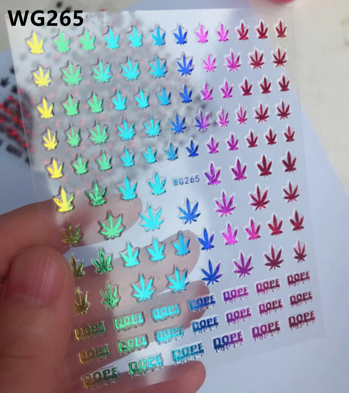 Высокое качество 1 лист исскуство ногати наклейки Красочные гетры с рисунком