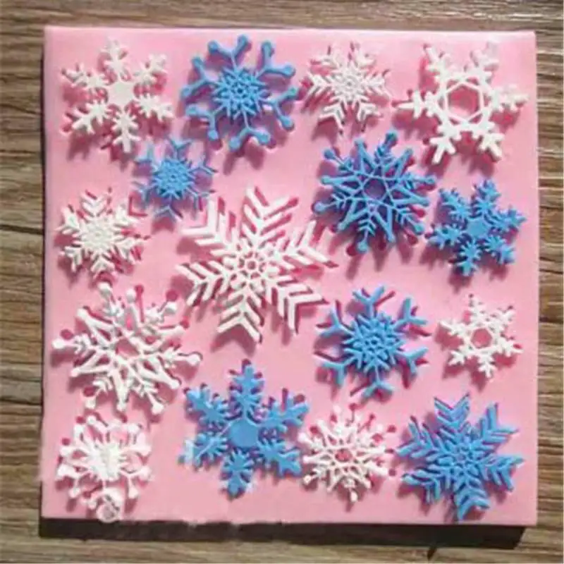 Рождественская форма в виде снежинки силиконовая для украшения торта | Дом и сад