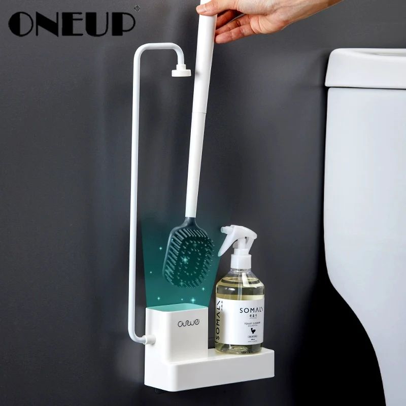 ONEUP Магнитная Чистящая Щетка для ванной комнаты настенный дырокол Бесплатная