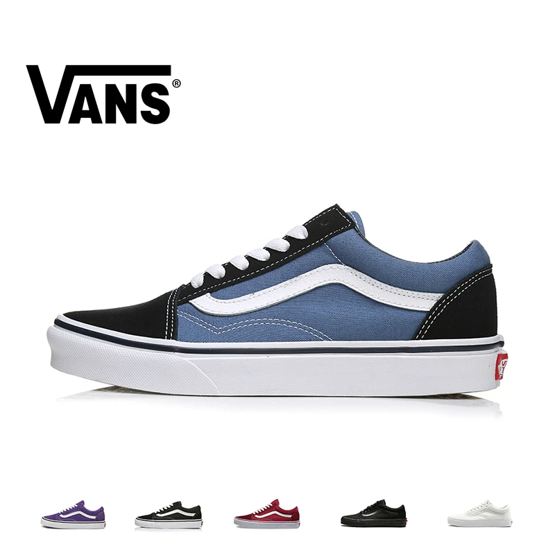 Оригинальные подлинные VANS OLD SKOOL для мужчин и женщин скейтборд обувь многоцветный