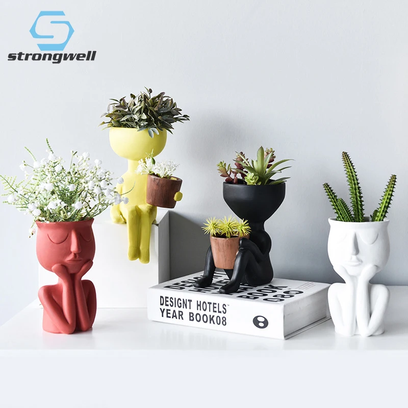 Strongwell керамические кукольные цветочные горшки держатель для суккулентных