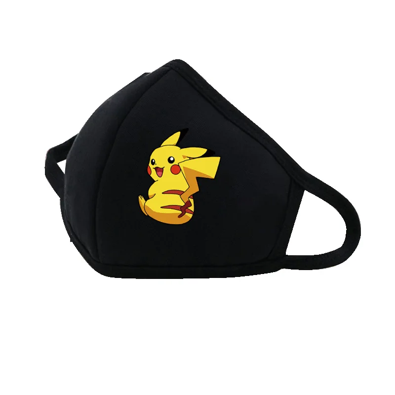 Пикачу Мультяшные маски со ртом для лица аниме Покемон Многоразовые моющиеся