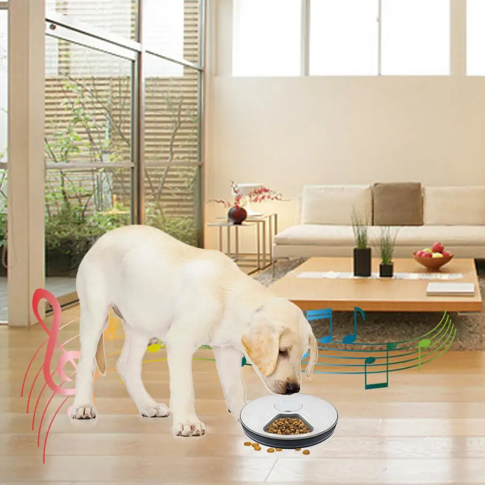 Автоматическая кормушка с таймером для домашних животных 6 сеток Электрический