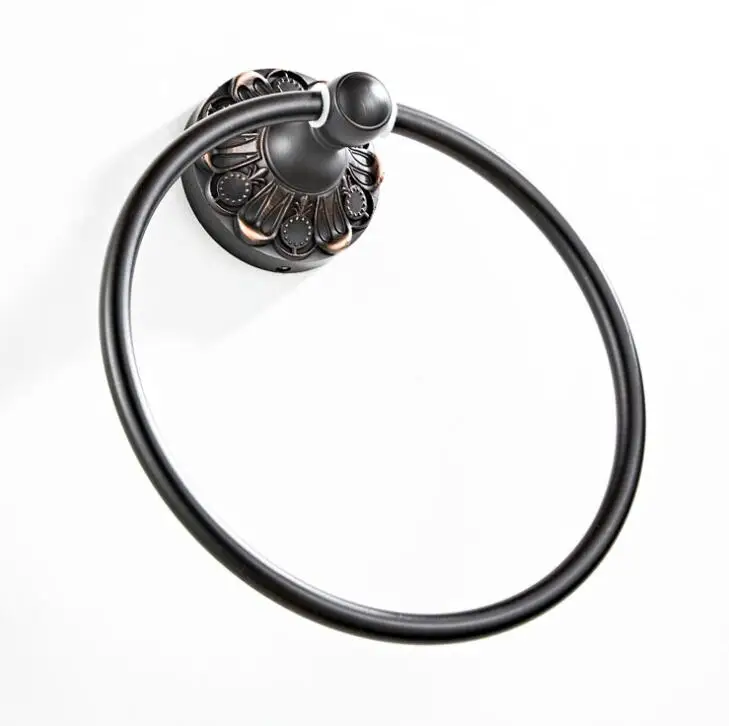 Черное бронзовое кольцо для полотенец классические аксессуары ванной комнаты