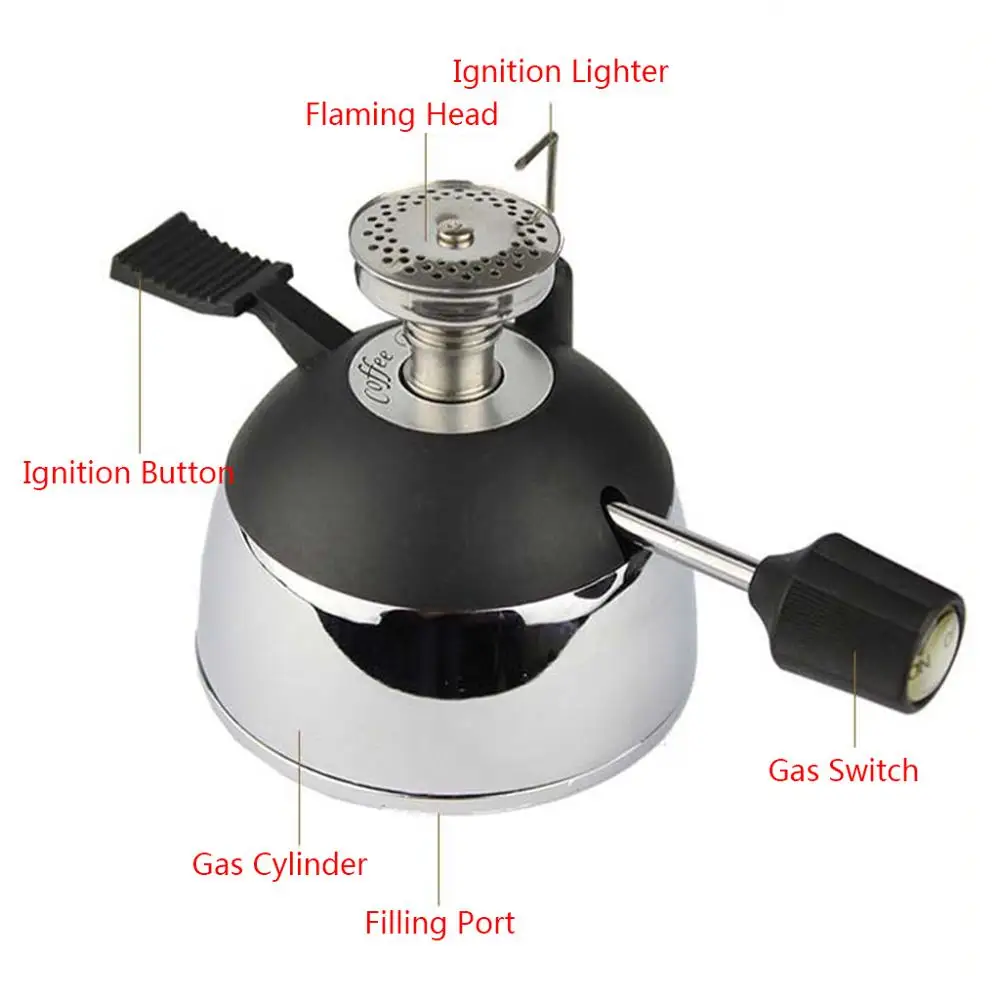 

Mini Tabletop Butane Gas Burner With Ceramic Flame Head For Siphon Syphon Hario Coffee Heater Maker