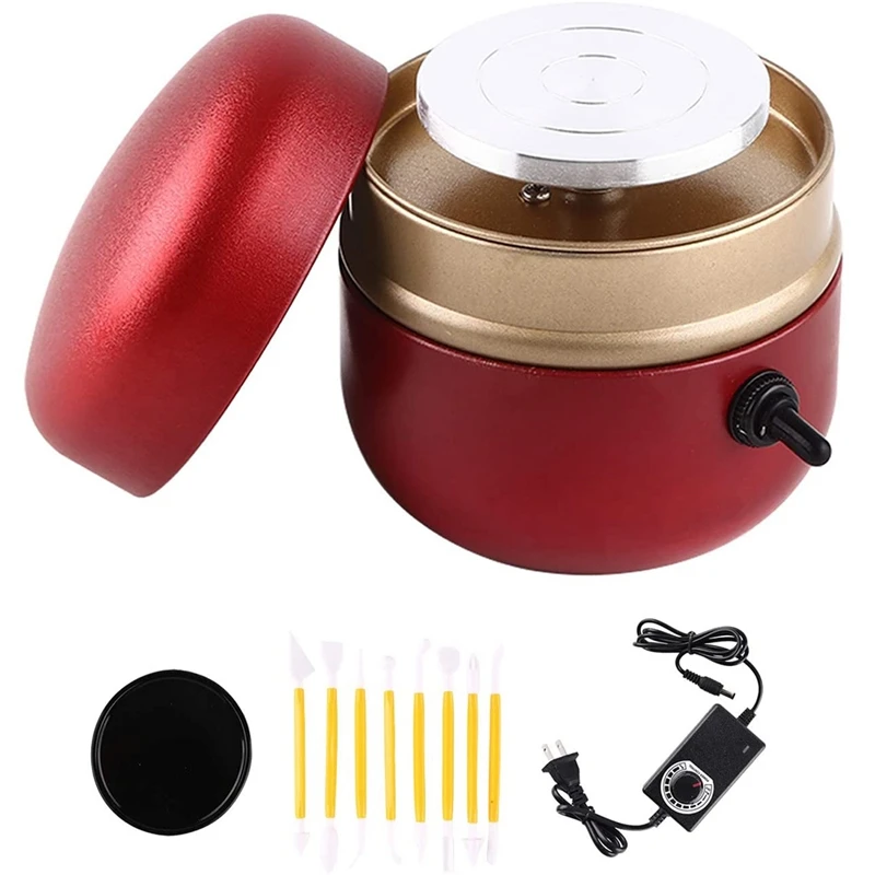 

Mini Ceramic Wheel Adjustable Speed Ceramic Wheel with Anti-Skid Pad for Children Beginners and Ceramic Art