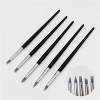 5pcs set of nail brushes soft clay pencils diy silicone clay carving craft supplies pottery uv gel construction tools