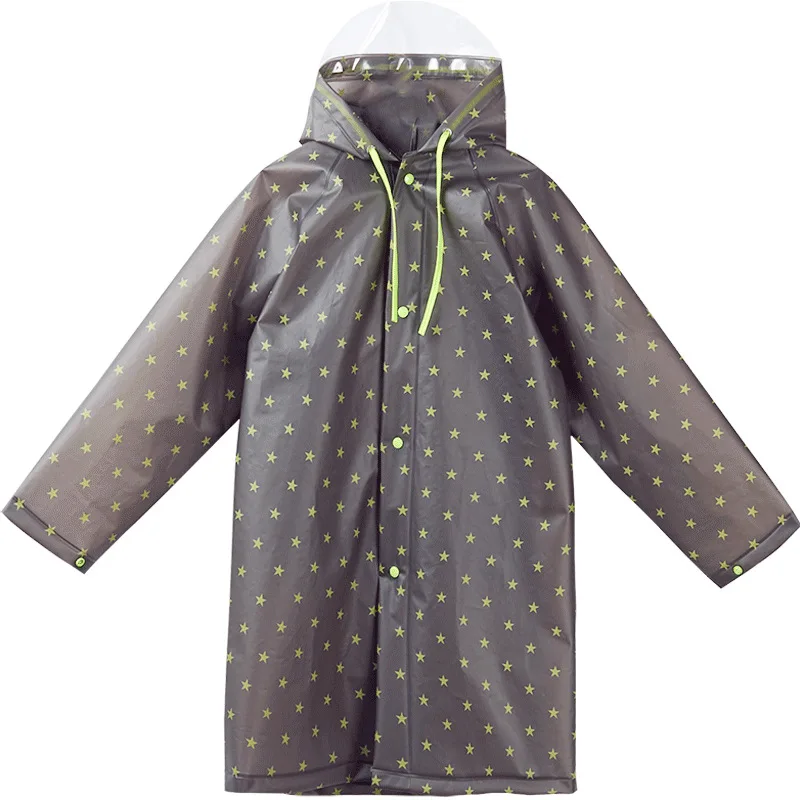 

Children's backpack raincoat primary school students star print eva waterproof outdoor with schoolbag bit raincoat