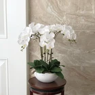 Композиция из больших искусственных орхидей, латексная, силиконовая, большого размера, без вазы, 1 комплект