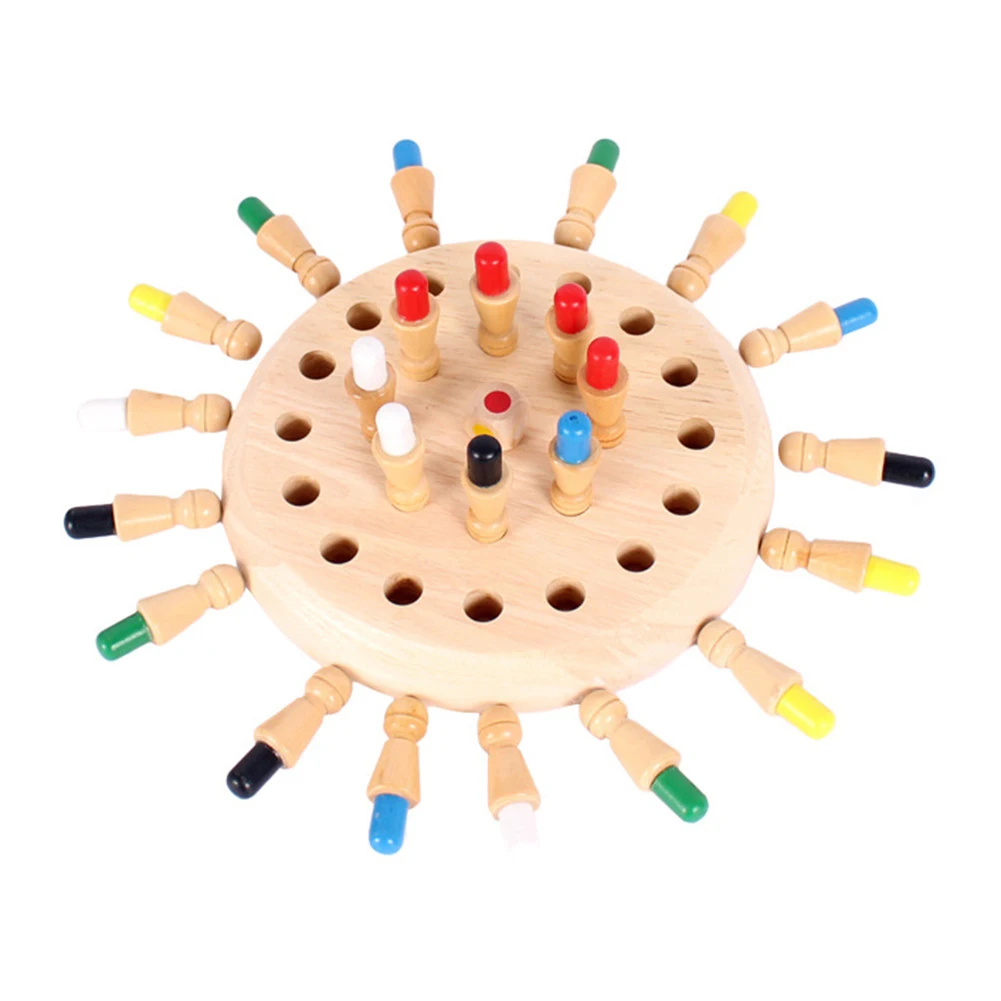 

Kids Toys Wooden Memory Match Stick Chess Game Puzzle Toys Early Learning Educational Toys Cognitive Ability Toys for Children