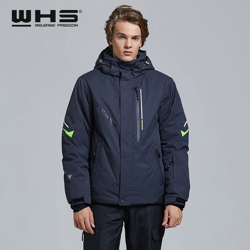 WHS Winter Men Ski Sport Jacket Waterproof Windproot Fashion Keep Warm Snow Cotton Double ski New | Спорт и развлечения