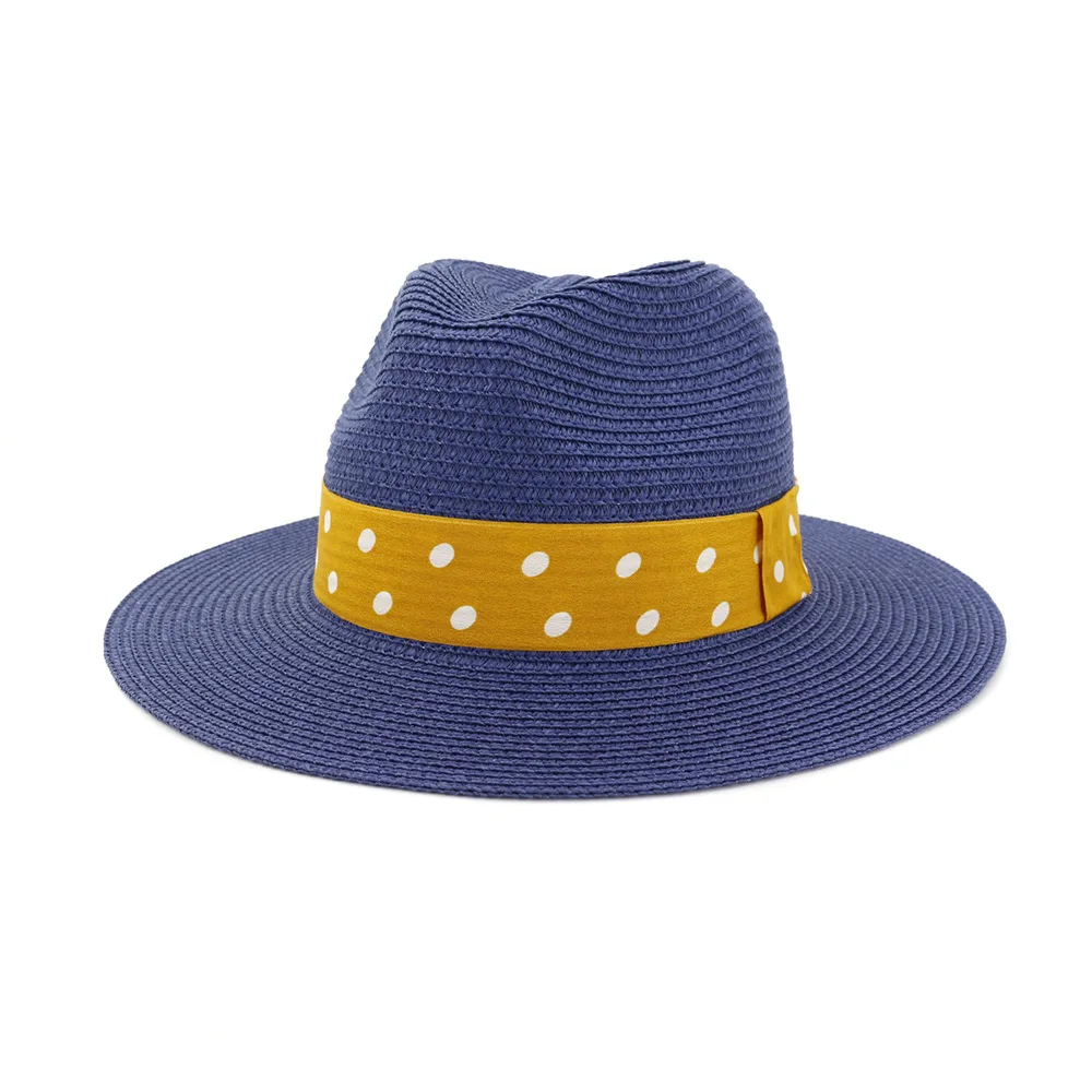 Панама соломенная с широкими полями и ремешком солнцезащитный козырек