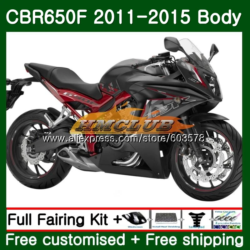 

CBR-650F For HONDA CBR 650F 650 F 2011 2012 2013 2014 2015 130CL.11 Flat black CBR650 F CBR-650 CBR650F 11 12 13 14 15 Fairing
