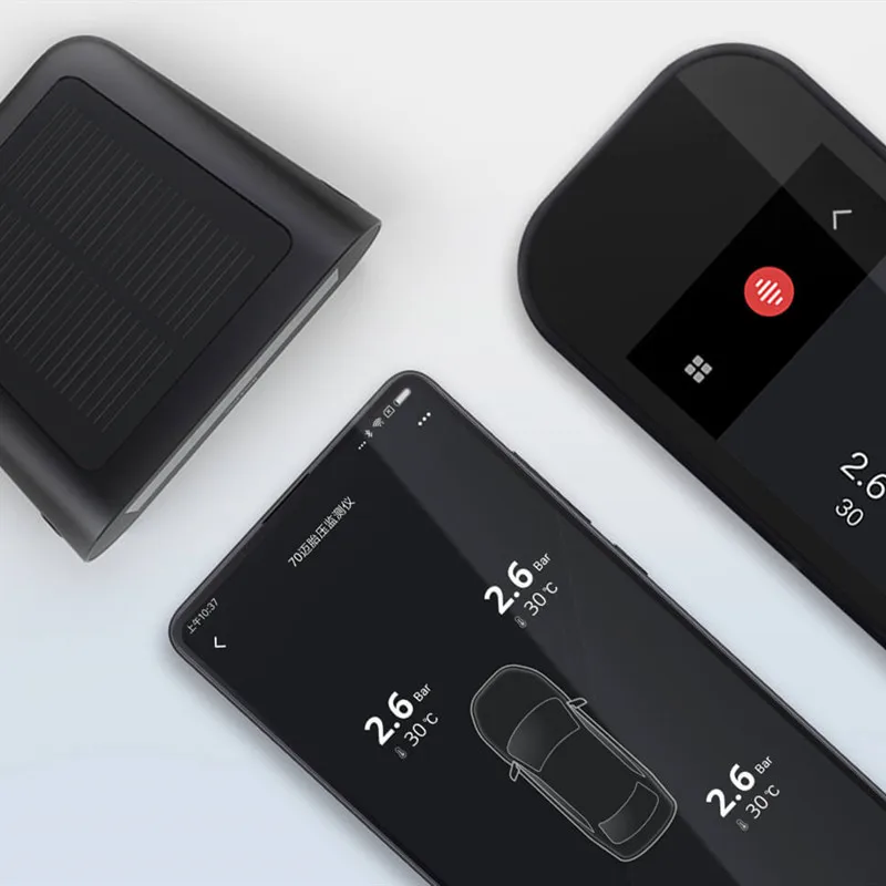Xiaomi 70mai Тестер давления в шинах монитор солнечной энергии 4 Встроенные датчики мониторинга состояния шин приложение система управления сигнализации с Автомобильный Калибр датчик