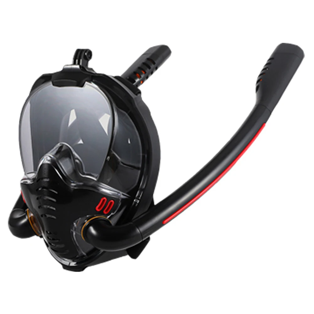 

Adult Full Face Swim Mask Double Tube Silicone Anti Fog Snorkeling Breathing Mask Underwater Professional Scuba Diving Equipment