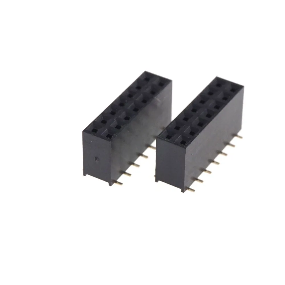 500pcs 2.54mm 2x7 14P Female Header Dual Row Pin SMT Plastic height 8.5mm PCB Socket Headers | Обустройство дома