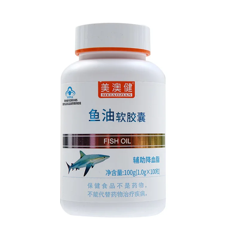 

Meiaojian Fish Oil Soft Capsule 1g/granule * 100 Tablets Cod Liver Oil Adult Middle-aged and Elderly 24 Months Hurbolism Cfda