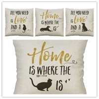 18 print cotton linen case pillow intersting home decor cushion cover letters sofa