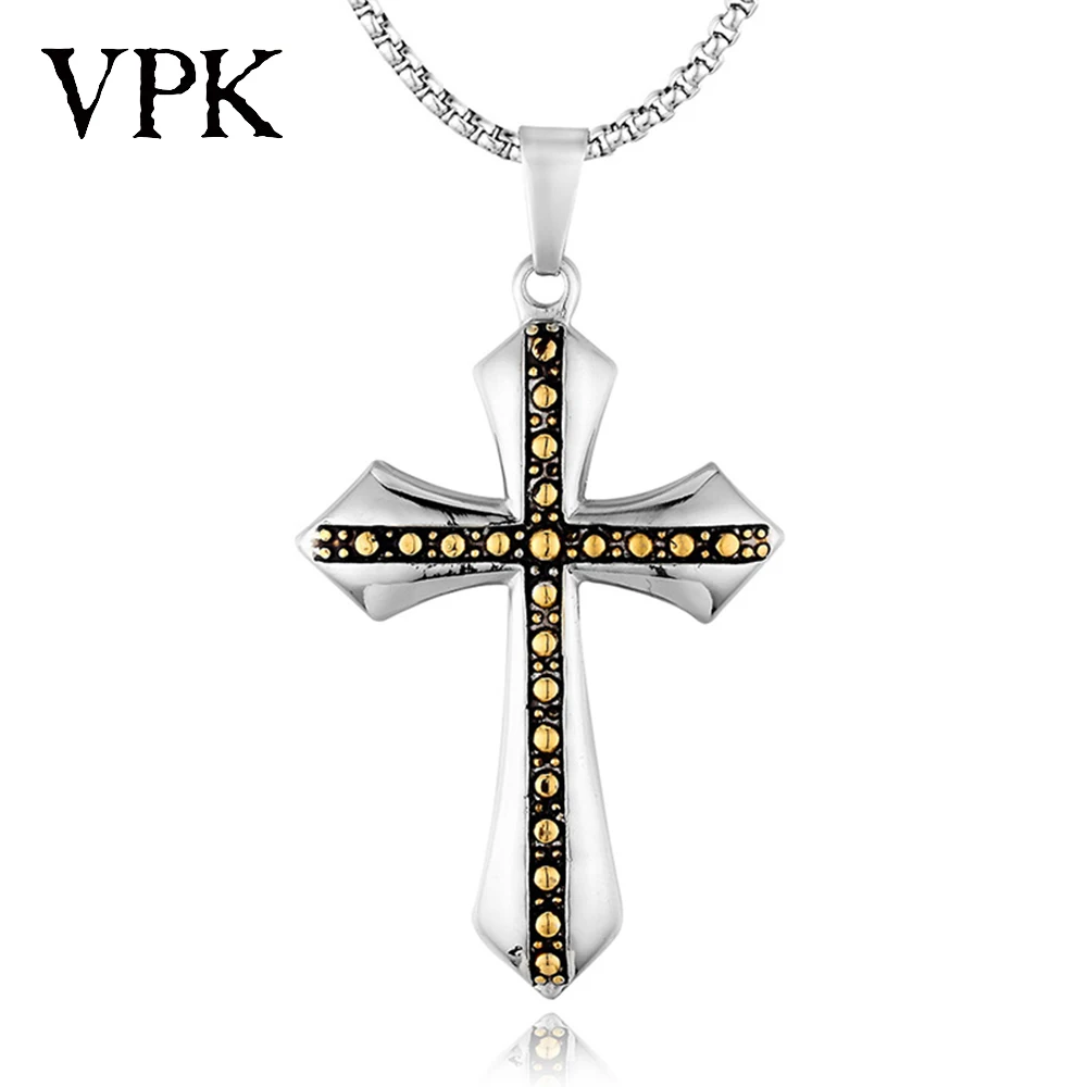 VPK Европейское и американское Ретро мужское ожерелье подвеска из нержавеющей