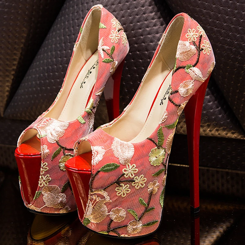 Женская обувь женская на каблуке туфли-лодочки с открытым носком и китайской