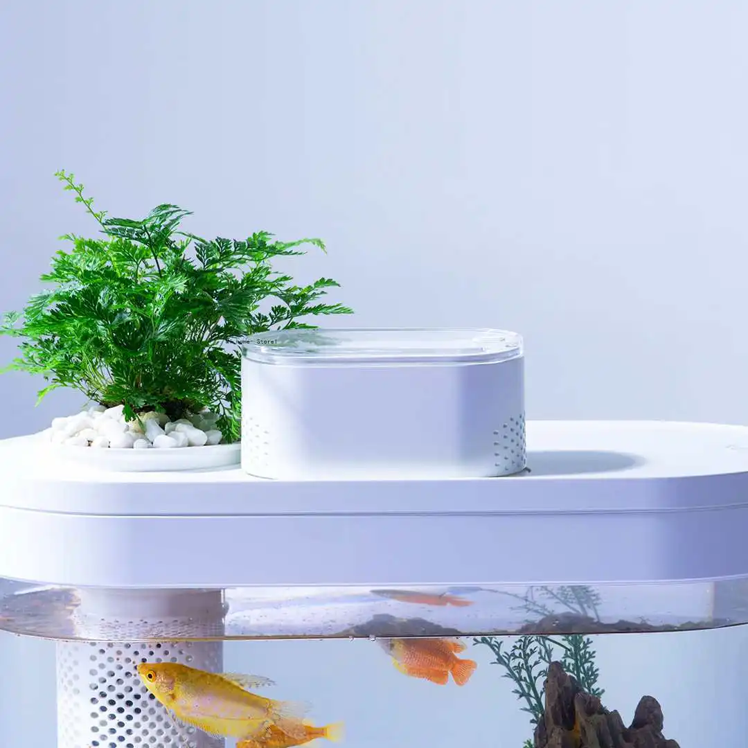 Xiaomi Geometry Amphibious Eco Fish Tank Pro Automatic Timing Feeding Wifi Smart Box Work With Mijia Full Color Gamut Lighting |