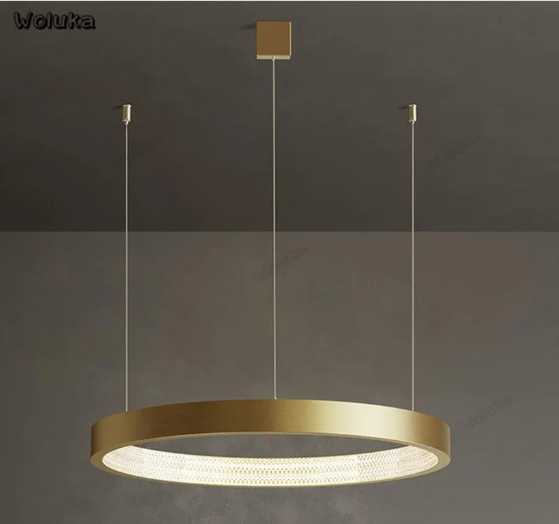 Люстры из меди для гостиной современные минималистичные светильники в форме