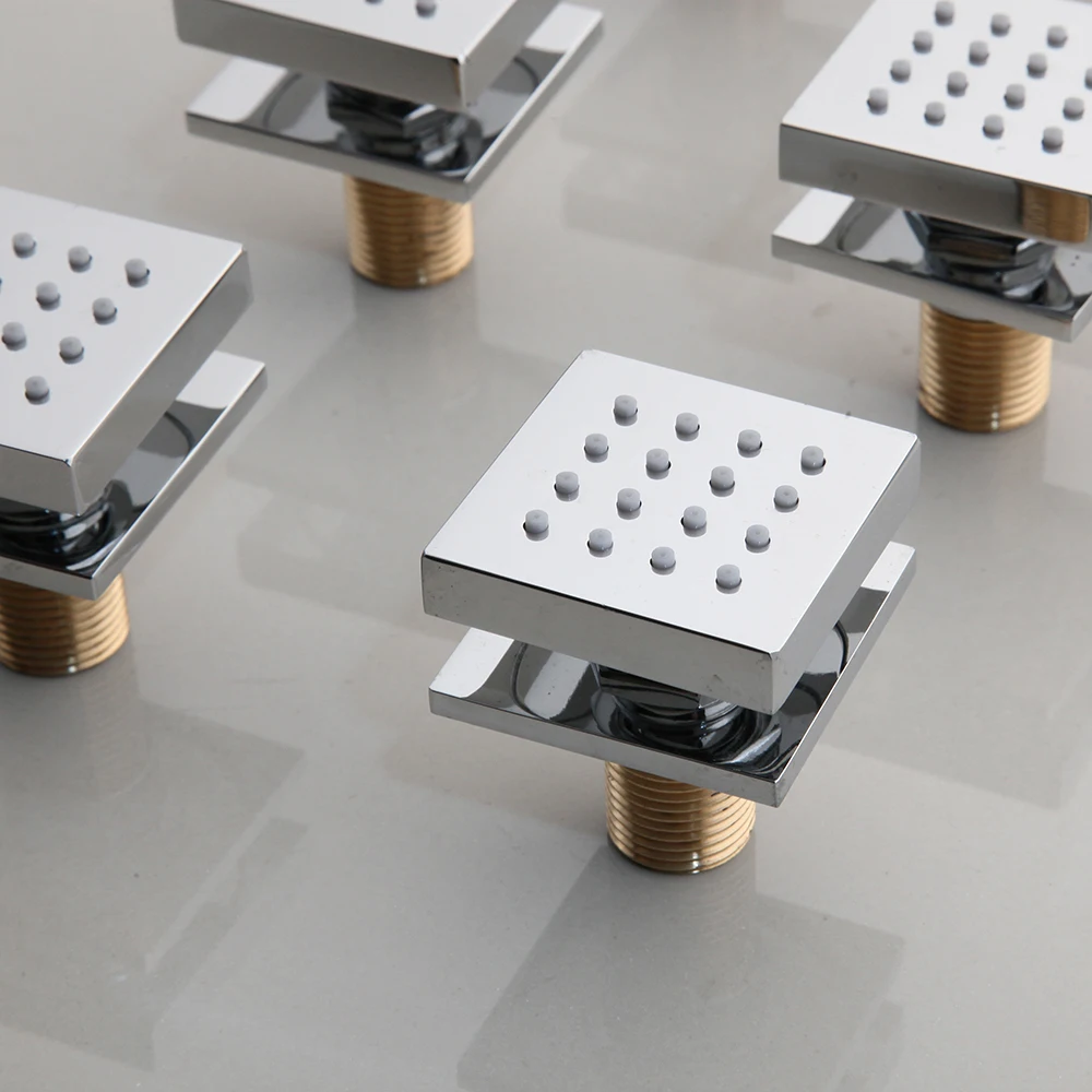 KEMAIDI смеситель для душа с черным температурным цифровым дисплеем набор массажная