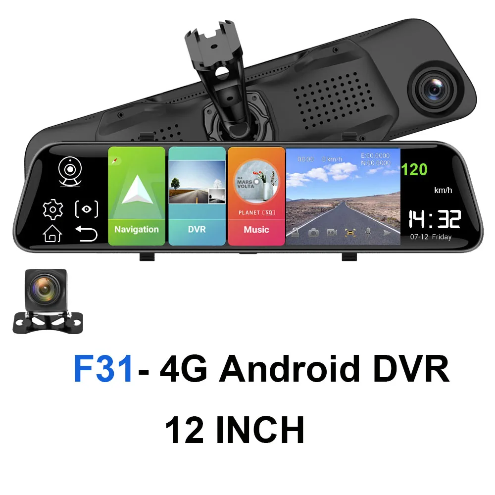 

Автомобильный видеорегистратор HGDO12, 4G, 3 в 1, Android, GPS, навигация, авто, Wi-Fi, FHD, 1080P, зеркало заднего вида, видеорегистратор для вождения, видеорегистратор