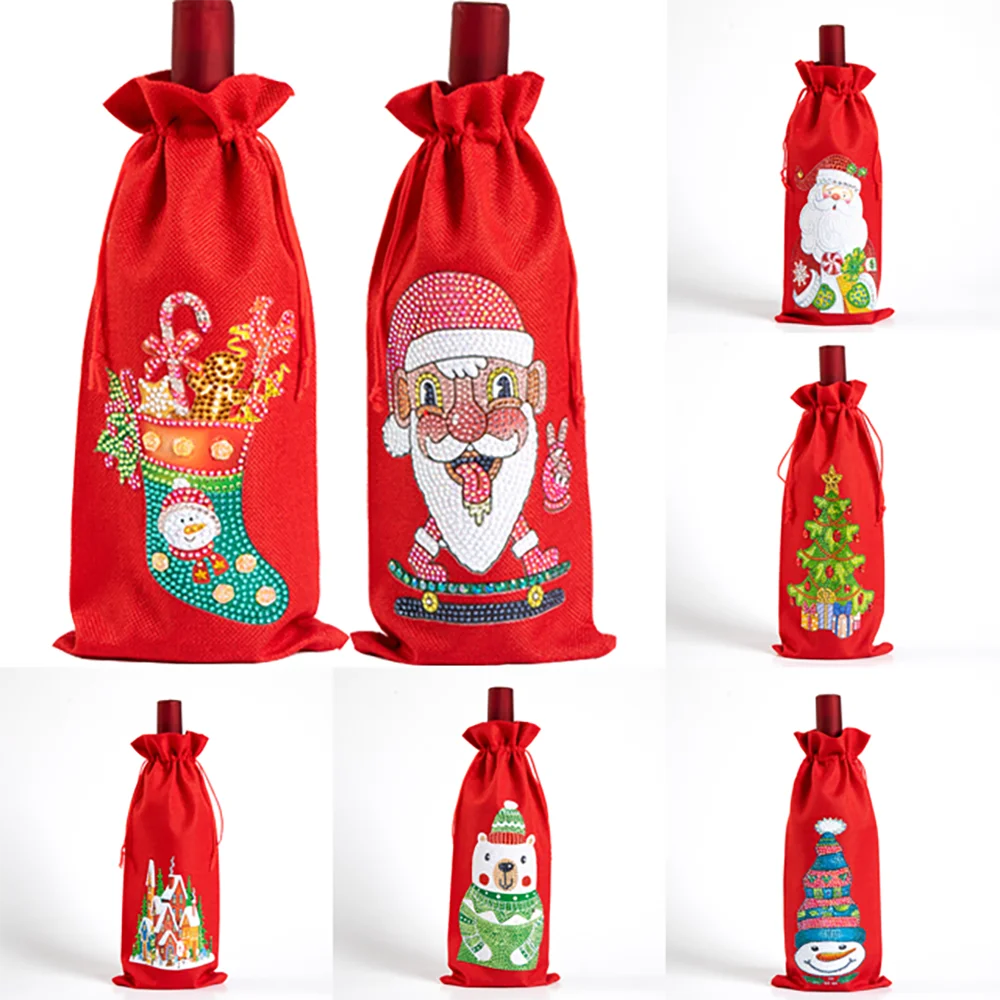 

Christmas Wine Bottle Cover Merry Christmas Decorations for Home 2021 Natal Christmas Ornaments Xmas Gifts Happy New Year 2022