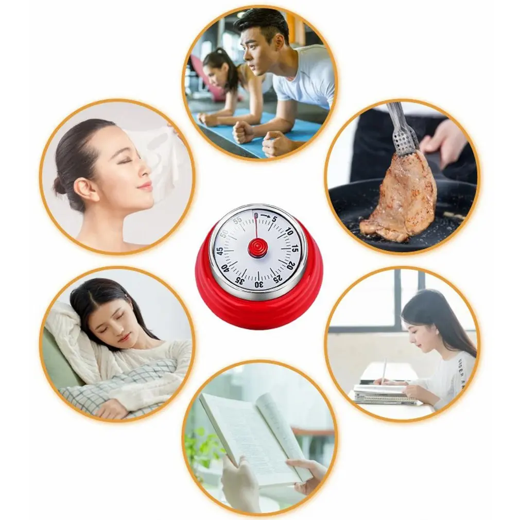 Kitchen Timer Multifunctional Small Rotating Mechanical Portable Baking Countdown Reminder | Дом и сад
