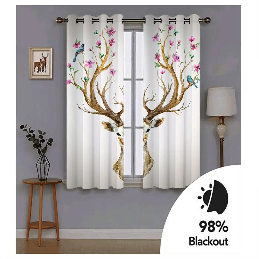 3D Curtain Blackout animal Curtains For Living Room Bedroom Window Treatment Photo Print Drapes Blinds | Дом и сад