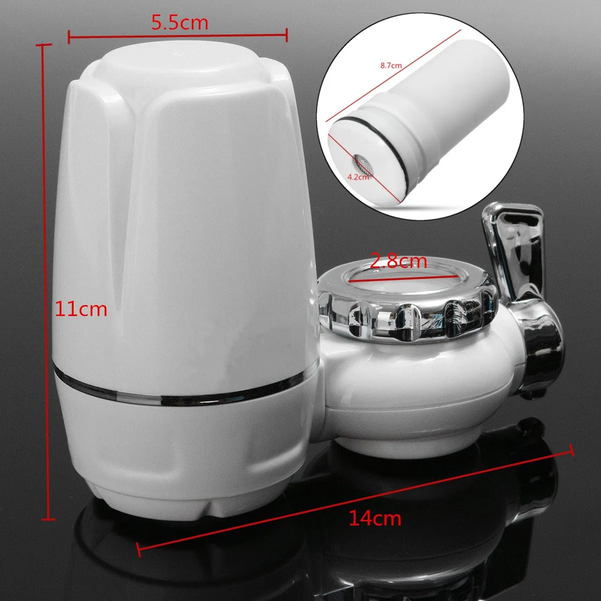 

7 Stage Purification Water Purifier Kitchen Faucet Mounted Water Filter Washable Ceramic Percolator Rust Bacteria Removal Filter
