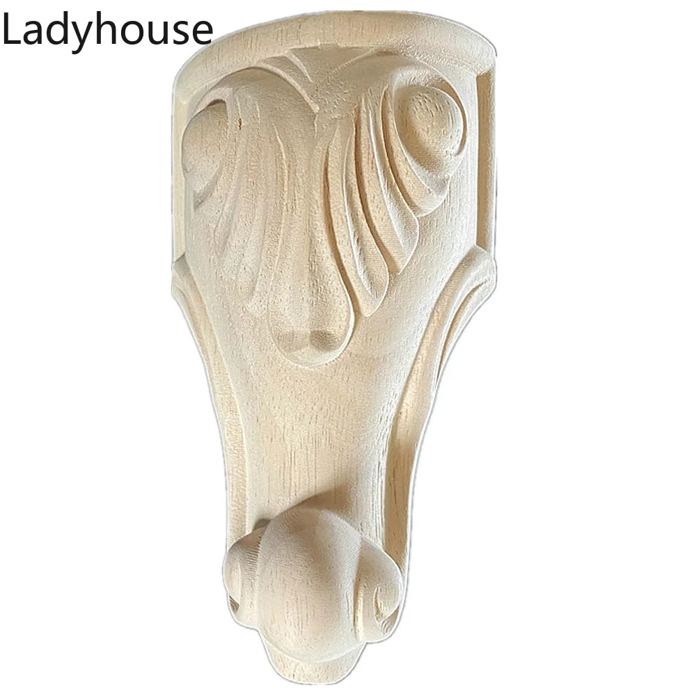 

1PC 15cm 18cm European Style Decoration Crafts Accessories Home Decor Cabinet Seat Feets Furniture Foot Legs Vintage Wood Carved