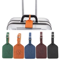 suitcase leather luggage tag bag pendant handbag travel accessories name id address wedding invitation label adjustable