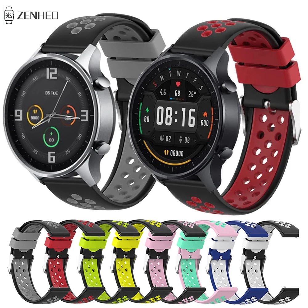 

Ремешок силиконовый для наручных часов Xiaomi Mi Watch, сменный спортивный браслет для Xiaomi Huami Amazfit GTR 2/GTR 2e, 22 мм