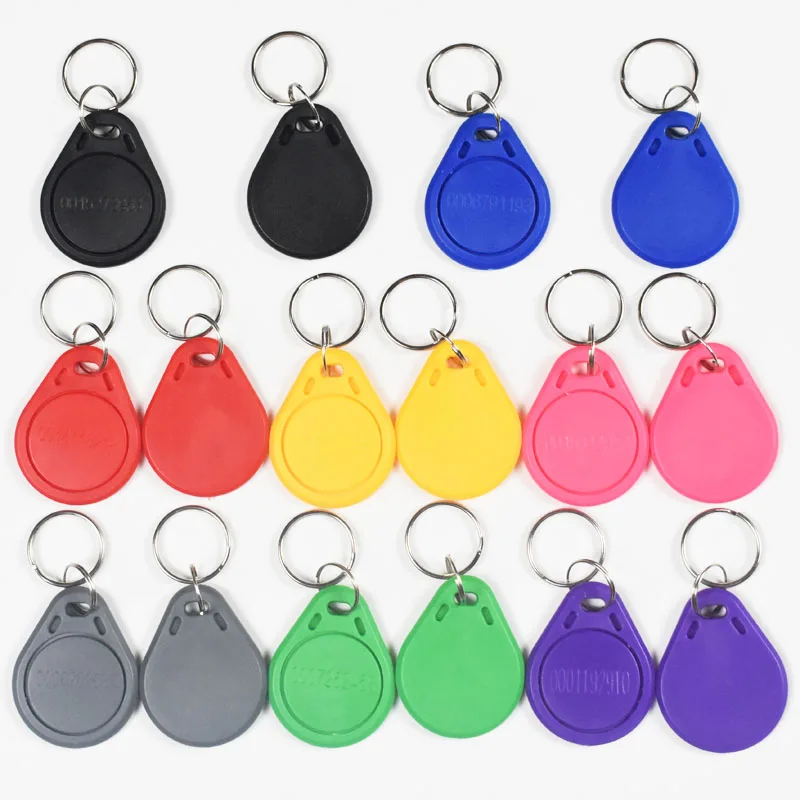 

20Pcs RFID Tag Key Fob Keyfobs Keychain Ring Token 125Khz Proximity ID Card Chip EM4100 TK4100 for Access Control Attendance