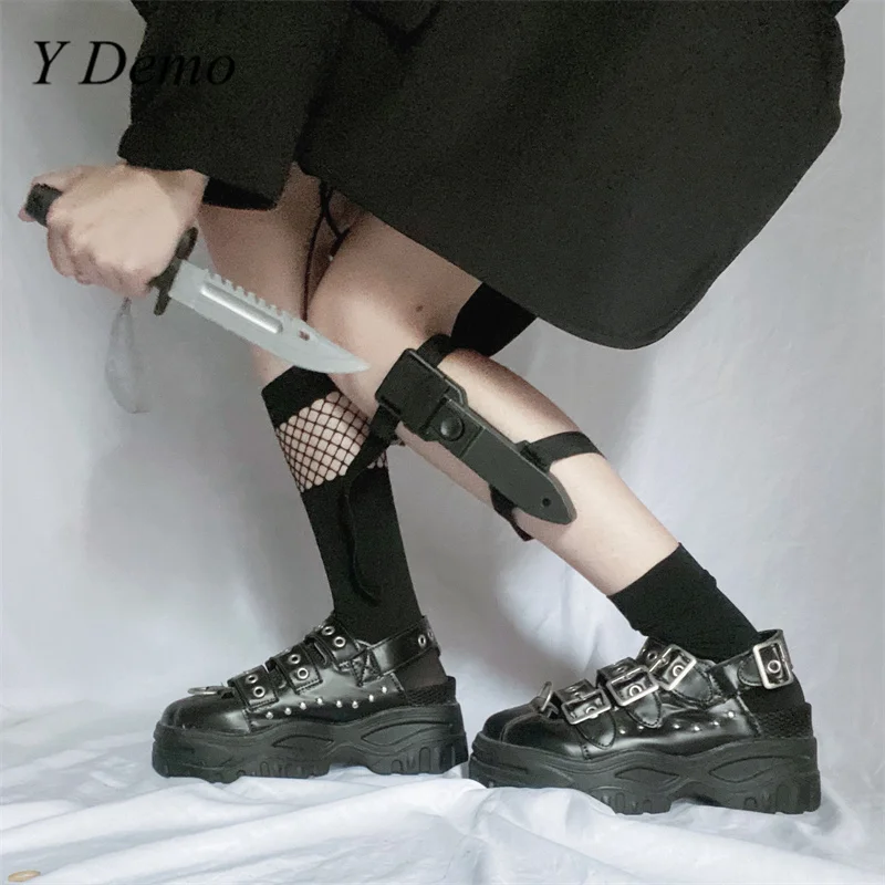 Y Demo Techwear нож в стиле панк пластиковая коробка эластичный пояс для женщин Рок