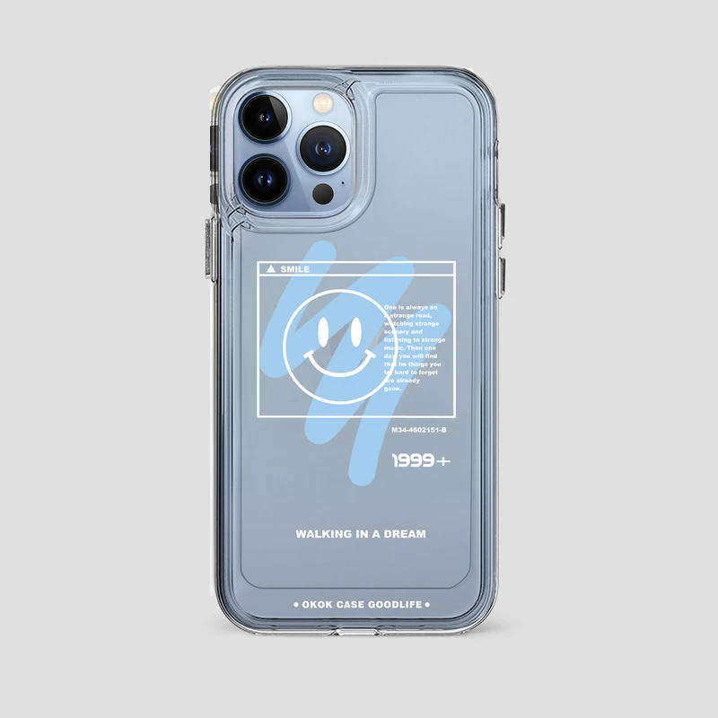 

Korean Art Cute Graffiti Smiley Face Transparent Phone Case For iPhone 11 12 13 Pro Max Mini Xs X Xr 7 8 Plus SE 2 Soft Cover