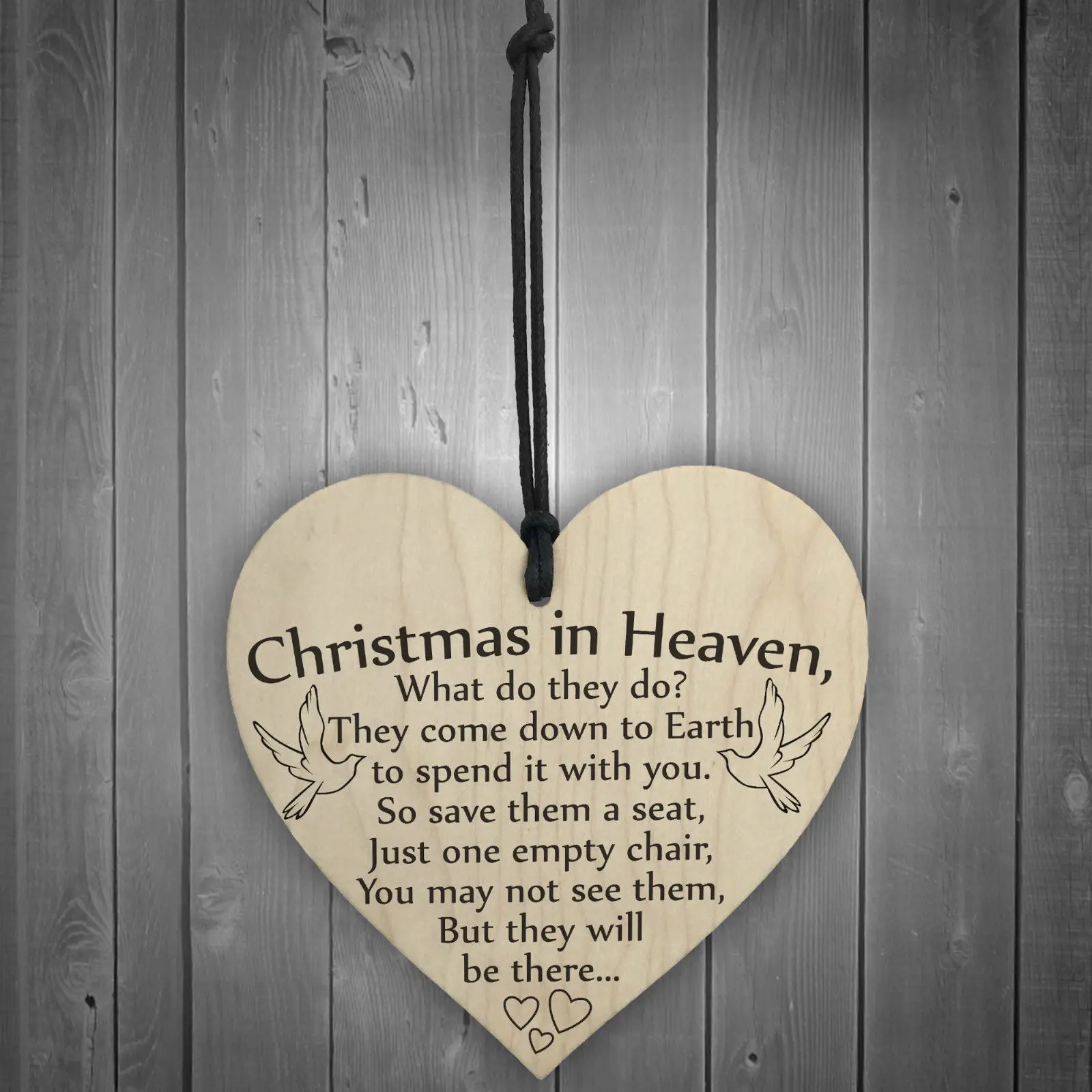Personalised Christmas Bauble Tree Decoration Wooden Heart Hanging Ornament Keepsake for Boy or Girl Handmade | Дом и сад