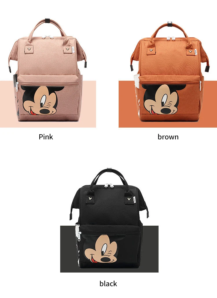 Сумка для подгузников disney, рюкзак, детские сумки для мам, мокрая сумка, модный органайзер для подгузников для мам, органайзер для подгузников с Микки Маусом, дорожная коляска