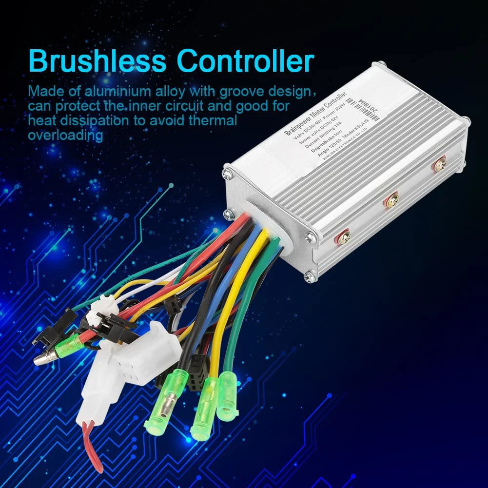 

KT6 Tube Motor Brushless Controller Sine Wave 20A 36/48V 350W Aluminium Square wave controller for Electric Bike Scooter Motor