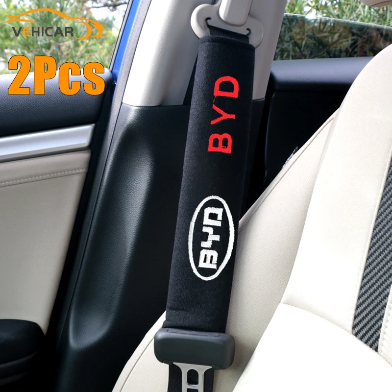 

VEHICAR 2PCS Cotton Seat Belt Cover Safety Belt Pad for BYD JAC GREATWALL LIFAN CHERY ISUZU Trumpchi EMGRAND LUXGEN Car Styling