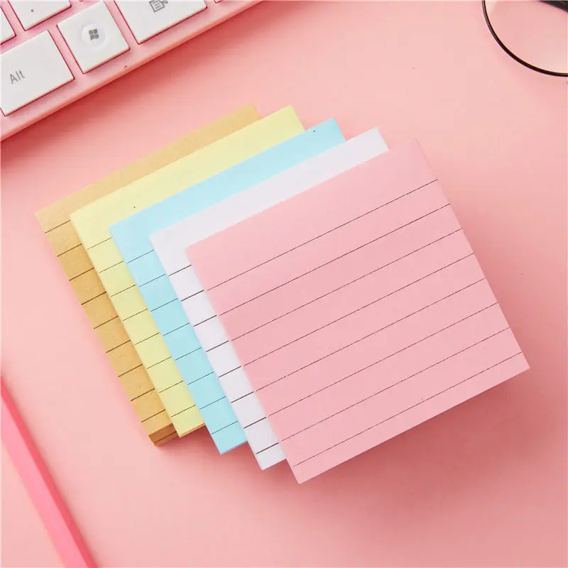 

Creative Kraft horizontal line Memo Pad Adhesive Sticky Notes Office Planner Notepad Student School Stationary Supplies 02159